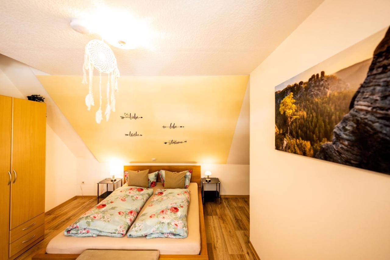 Waldblickwohnung Mit Schoener Terrasse Und Kamin Sebnitz Kültér fotó